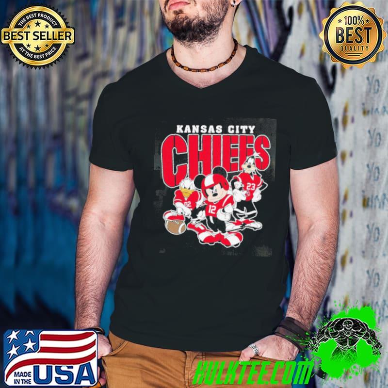 Mickey Donald Goofy Play Football Kansas City Chiefs Shirt