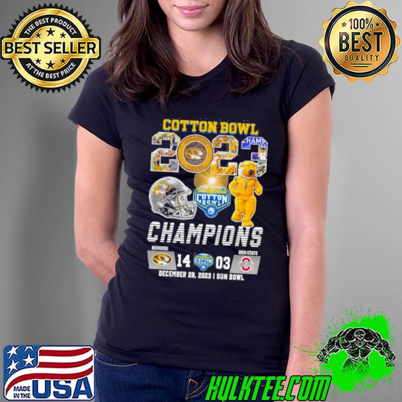 Missouri Tigers Football 2023 Cotton Bowl Champions Victory Ohio State 14 03 Shirt
