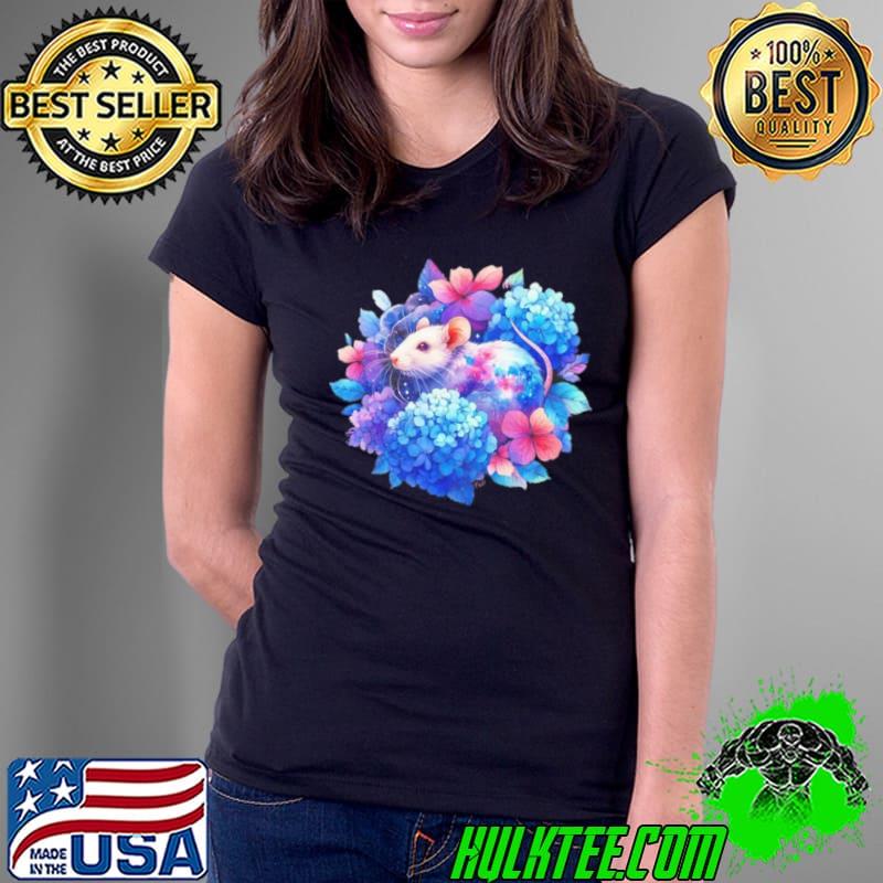 Mouse hydrangeas graphic shirt