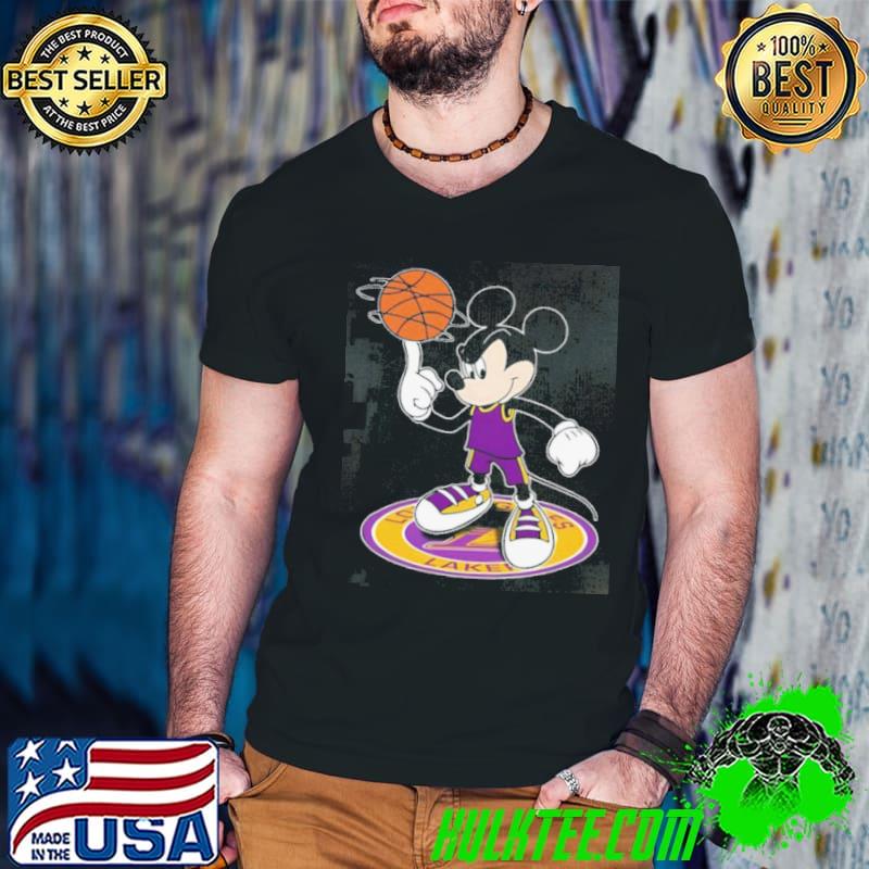 NBA Los Angeles Lakers Cheerful Mickey Disney Shirt NBA Los Angeles Lakers Cheerful Mickey Disney Shirt
