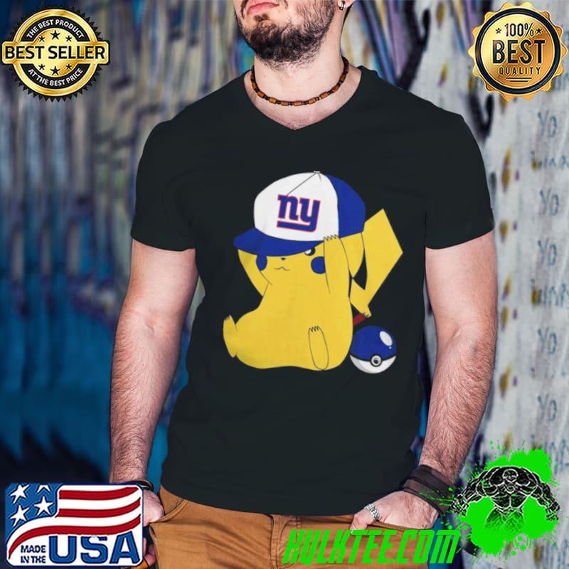 Pikachu Wear The Hat New York Giants Football Logo shirts