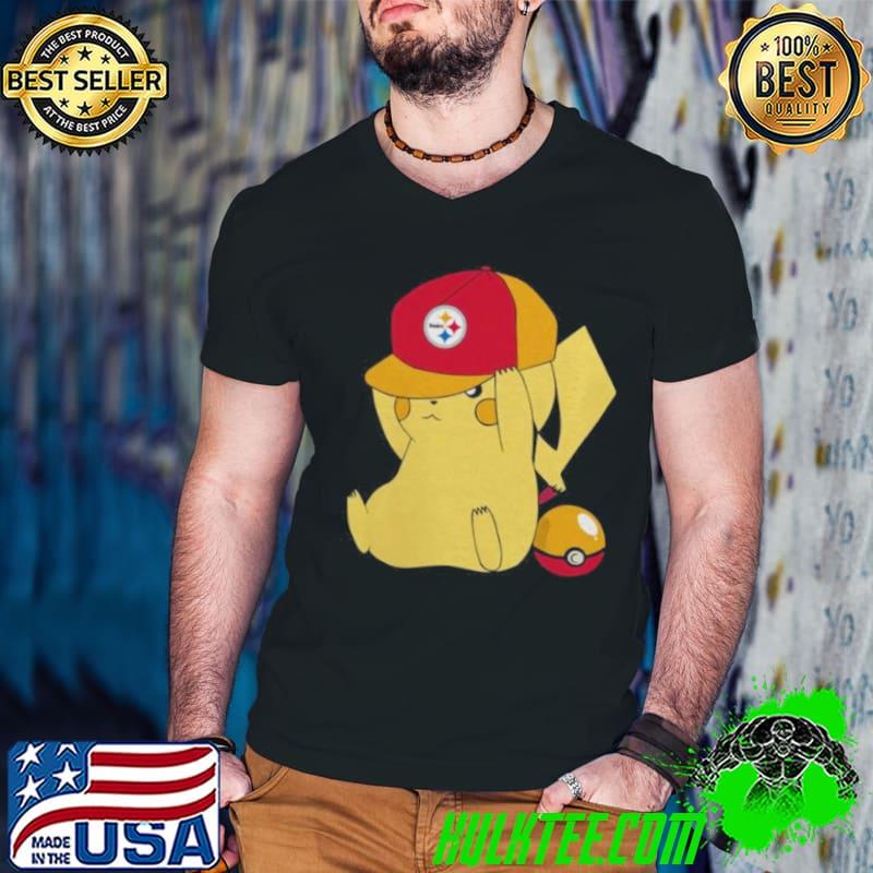 Pikachu Wear The Hat Pittsburgh Steelers Football Logo Shirt