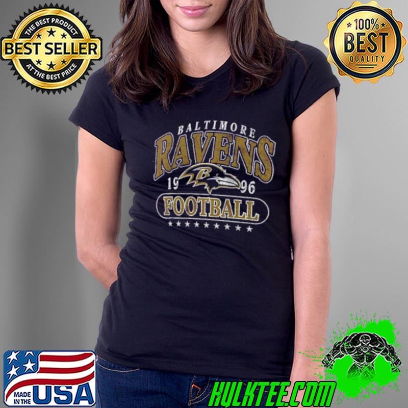Premium baltimore Ravens Official Retro Tri Blend s Ladies Tee Premium baltimore Ravens Official Retro Tri Blend s Ladies Tee