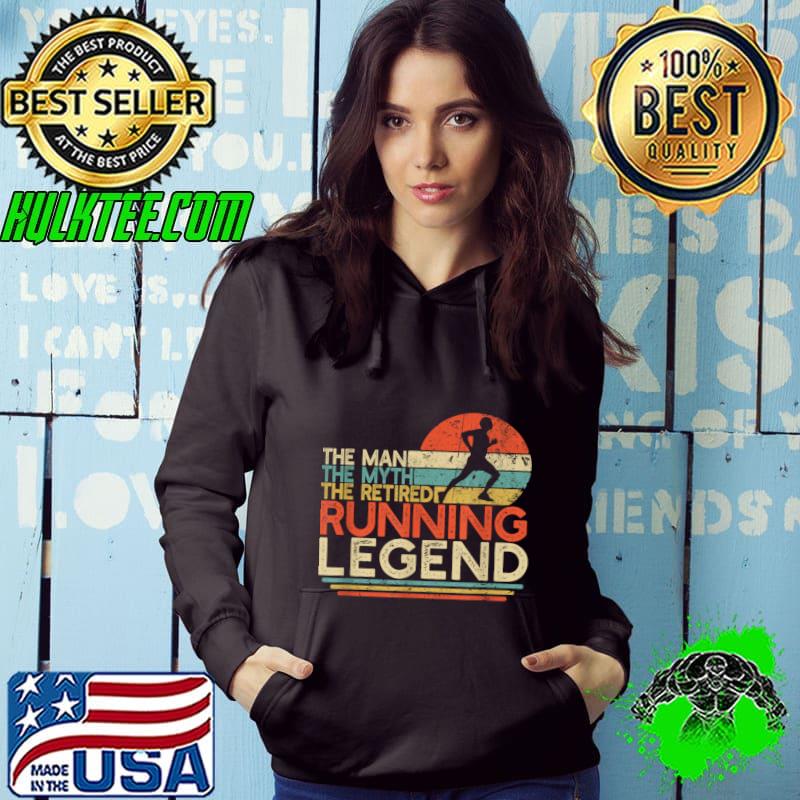 Runner Retirement Man Myth Retired Running Legend Vintage Sunset T-Shirt