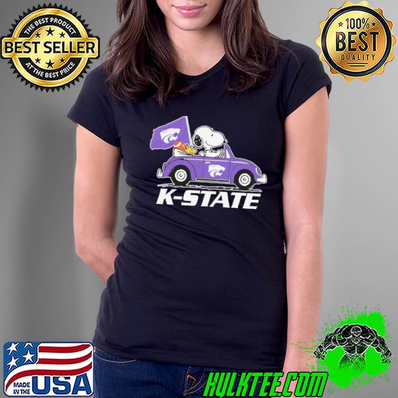 Snoopy and Woodstock Driving Car Kansas State Wildcats Bowl Champions Shirt