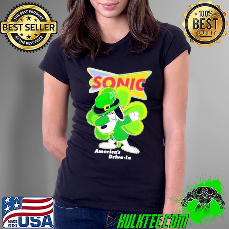 Sonic Drive-In Symbol St Patricks Snoopy Dabbing s Ladies Tee Sonic Drive-In Symbol St Patricks Snoopy Dabbing s Ladies Tee