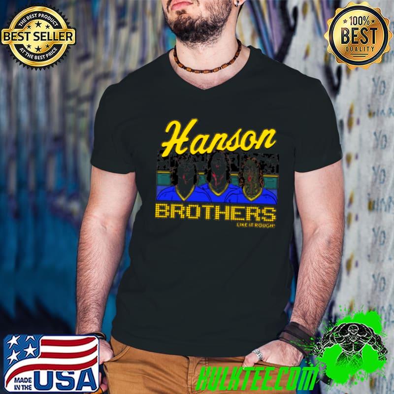 The Hanson brothers like it rough s Guys V Neck The Hanson brothers like it rough s Guys V Neck