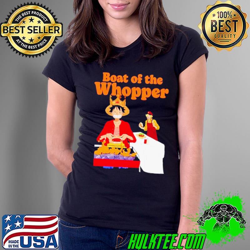 The One Piece X Burger King Boat of the whopper s Ladies Tee The One Piece X Burger King Boat of the whopper s Ladies Tee
