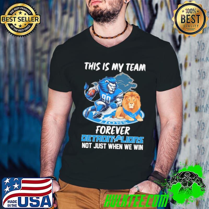 This is my team forever detroit lions not just when we win s Guys V Neck This is my team forever detroit lions not just when we win s Guys V Neck