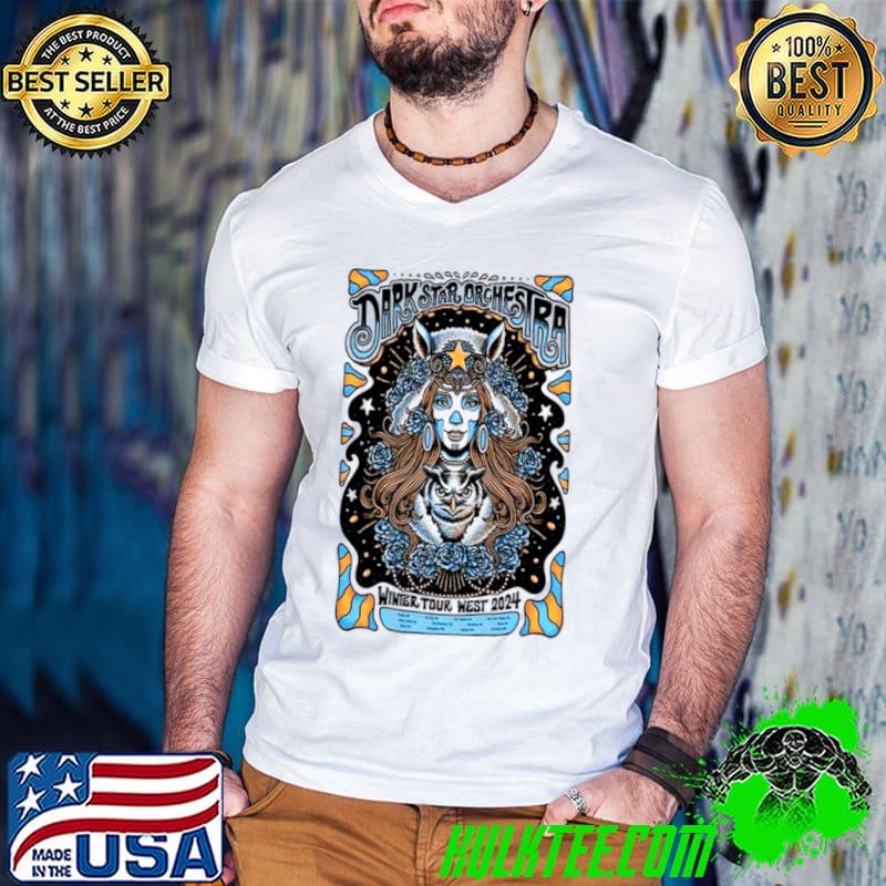 Top dark Star Orchestra Winter Tour West 2024 Shirt Guys V Neck Top dark Star Orchestra Winter Tour West 2024 Shirt Guys V Neck