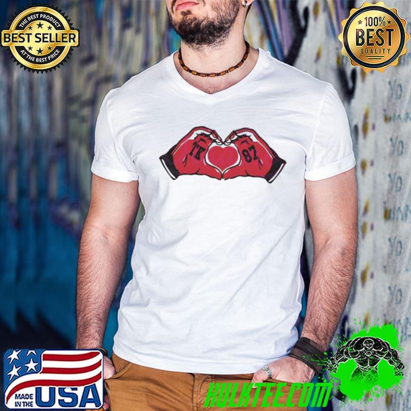 Travis Kelce 87 Heart Hands Especially For Taylor s Guys V Neck Travis Kelce 87 Heart Hands Especially For Taylor s Guys V Neck