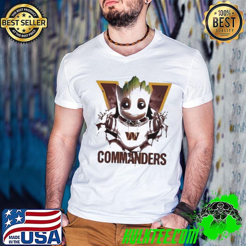 Washington Commanders Baby Groot Blood Inside Me Shirt Washington Commanders Baby Groot Blood Inside Me Shirt