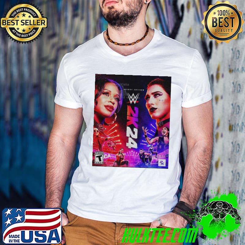 WWE2K24 Deluxe Edition Two Groundbreaking Superstars One Historic Cover Rhea Ripley And Bianca Belair Shirt