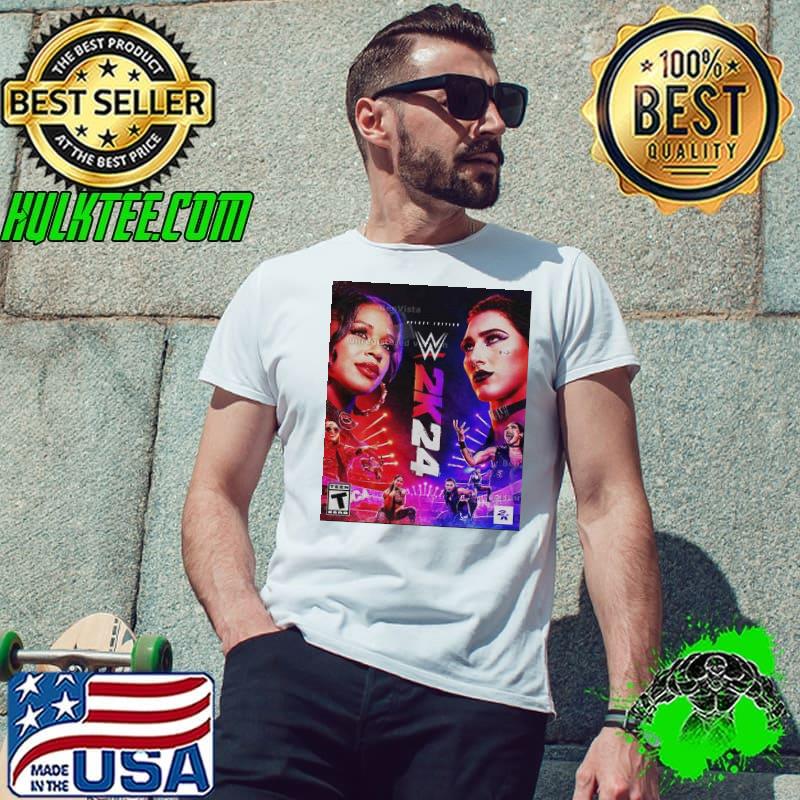 WWE2K24 Deluxe Edition Two Groundbreaking Superstars One Historic Cover Rhea Ripley And Bianca Belair Shirt Unisex WWE2K24 Deluxe Edition Two Groundbreaking Superstars One Historic Cover Rhea Ripley And Bianca Belair Shirt Unisex