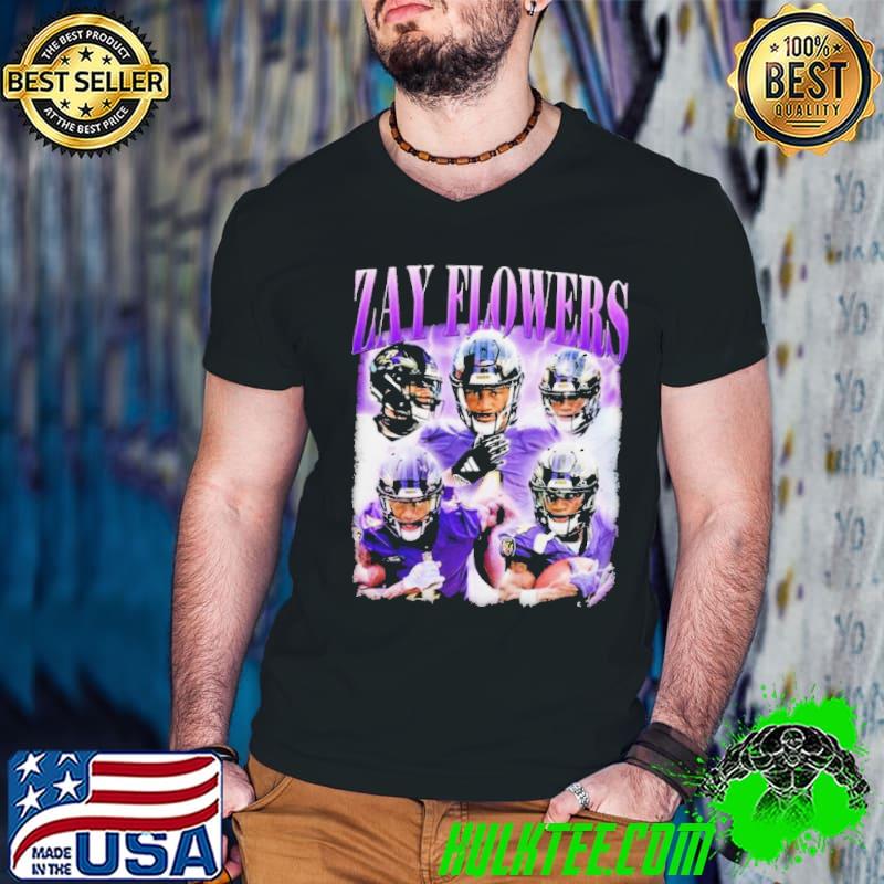 Zay Flowers Vintage Homage Bootleg Football 2024 Shirt