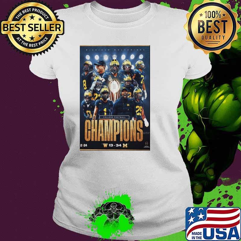 2024 CFP National Champions Are The Michigan Wolverines Football Poster Shirt