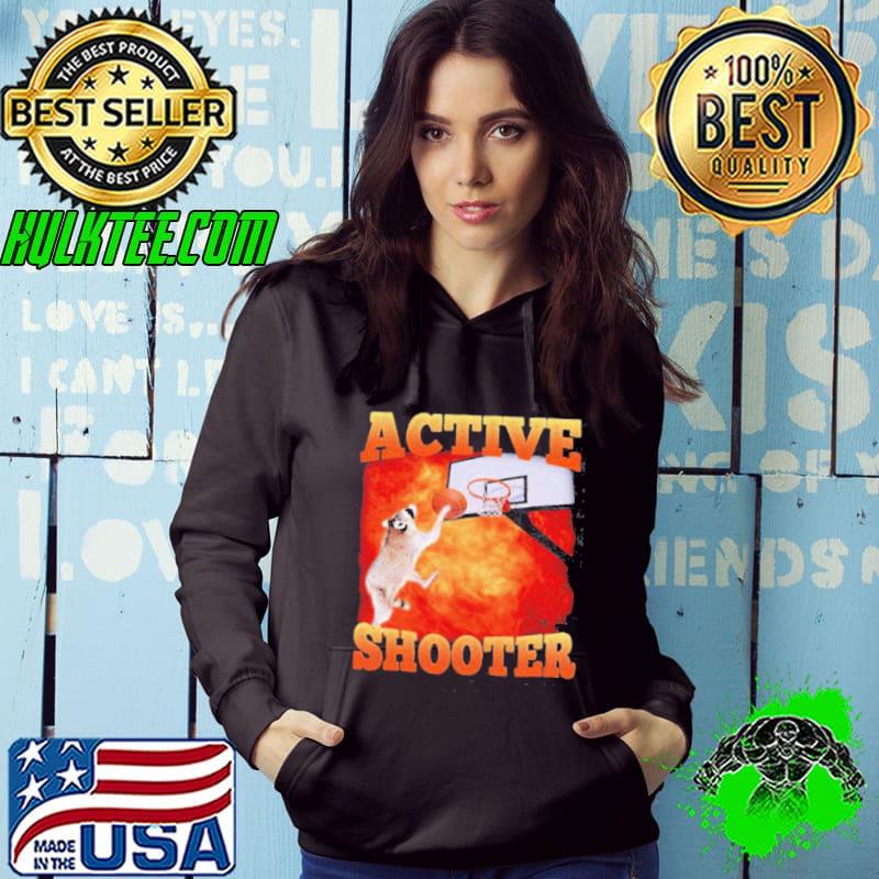 Active Shooter Funny Basketball Raccoon Meme shirt Active Shooter Funny Basketball Raccoon Meme shirt