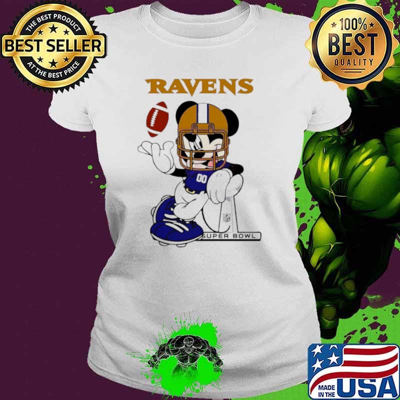 Baltimore Ravens Mickey Mouse Super Bowl shirt