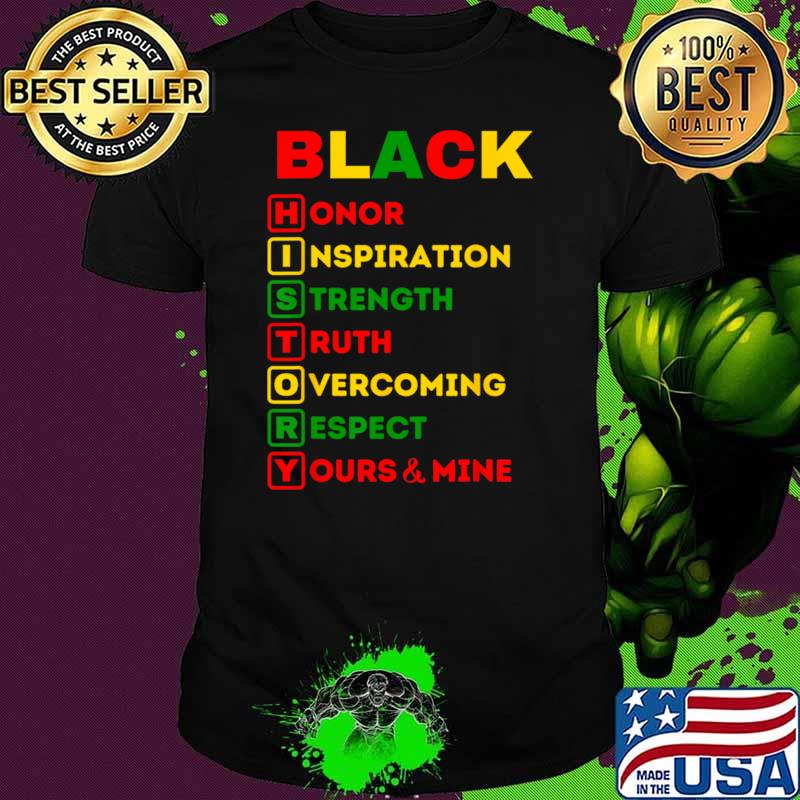 Black History Honor Insporation Strength Truth Definition Cool Black History Month T-Shirt