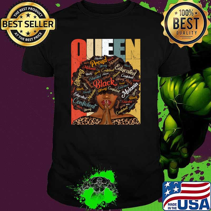 Black History Month Juneteenth For Black Queen Retro T-Shirt