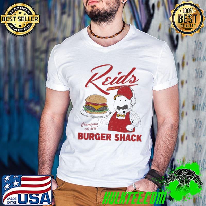 Champions Eat Here Keids Burger Shack Shirt Guys V Neck Champions Eat Here Keids Burger Shack Shirt Guys V Neck