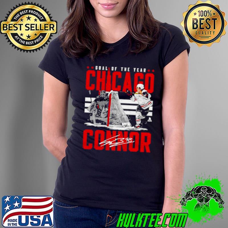Connor Bedard Chicago goal of the year hockey signature shirt