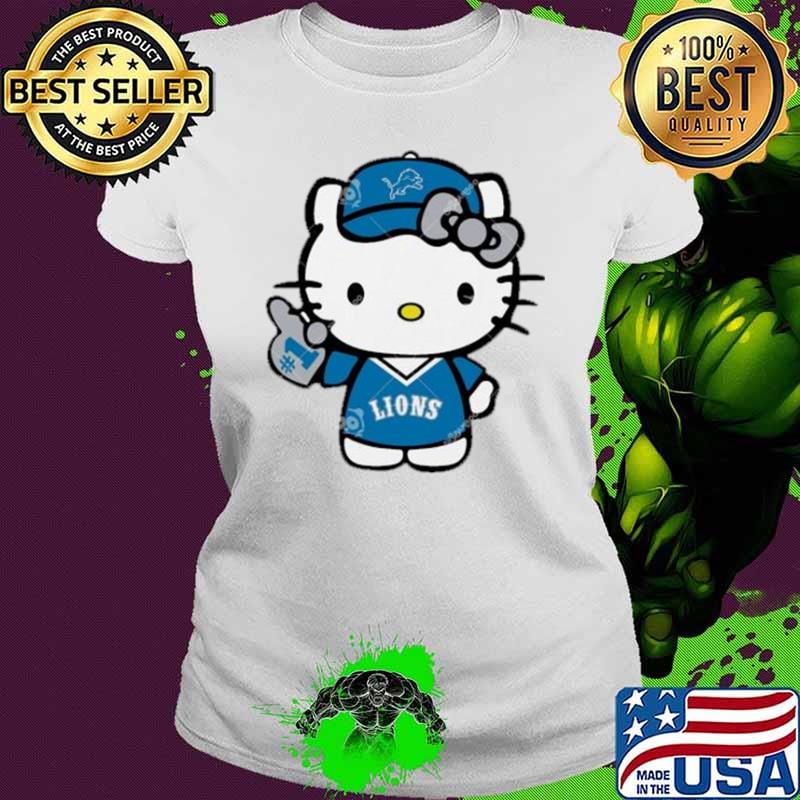 Detroit Lions Baseball Number 1 Hello Kitty shirt
