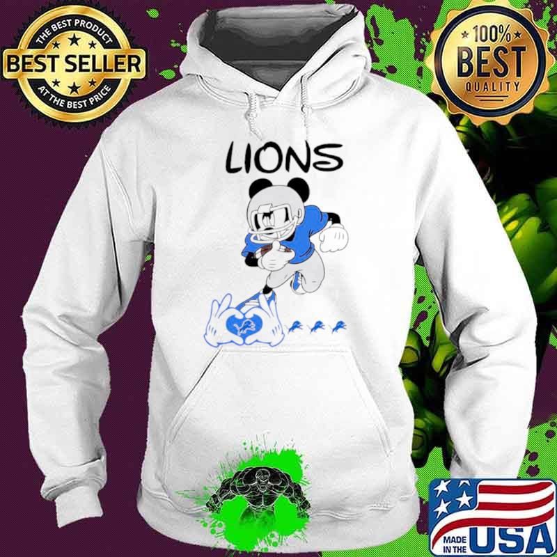 Detroit Lions Mickey Love NFL Cartoon Football s Hoodie Detroit Lions Mickey Love NFL Cartoon Football s Hoodie