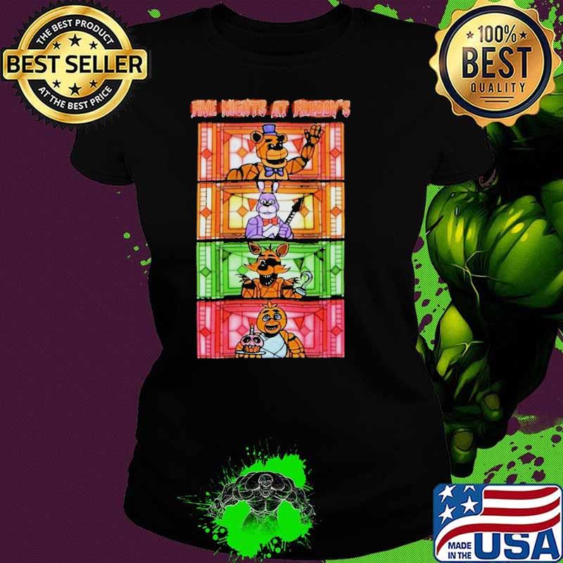 Five Nights At Freddy’s Stained Glass Characters shirt Five Nights At Freddy’s Stained Glass Characters shirt
