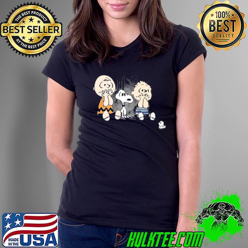 Frightened Charlie Brown Snoopy And Linus Van Pelt Halloween shirt
