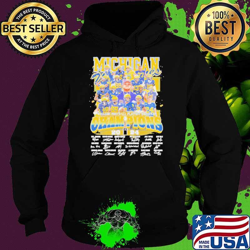 Go Blue Michigan Wolverines 2024 College Football National Champions Signatures Shirt Hoodie Go Blue Michigan Wolverines 2024 College Football National Champions Signatures Shirt Hoodie