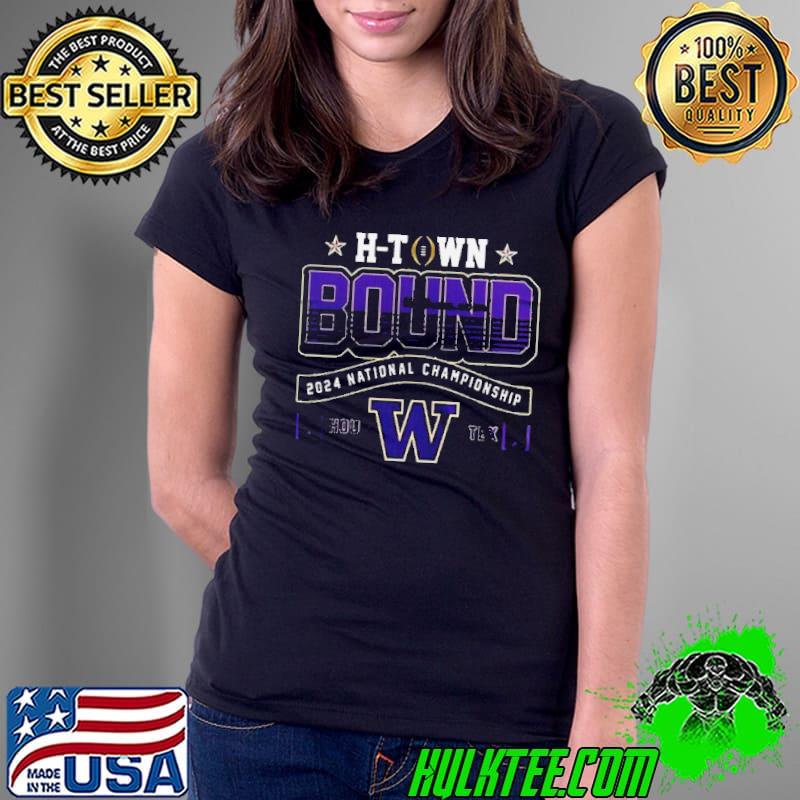 H-t Wn Bound 2024 National Championship Washington Huskies s Ladies Tee H-t Wn Bound 2024 National Championship Washington Huskies s Ladies Tee