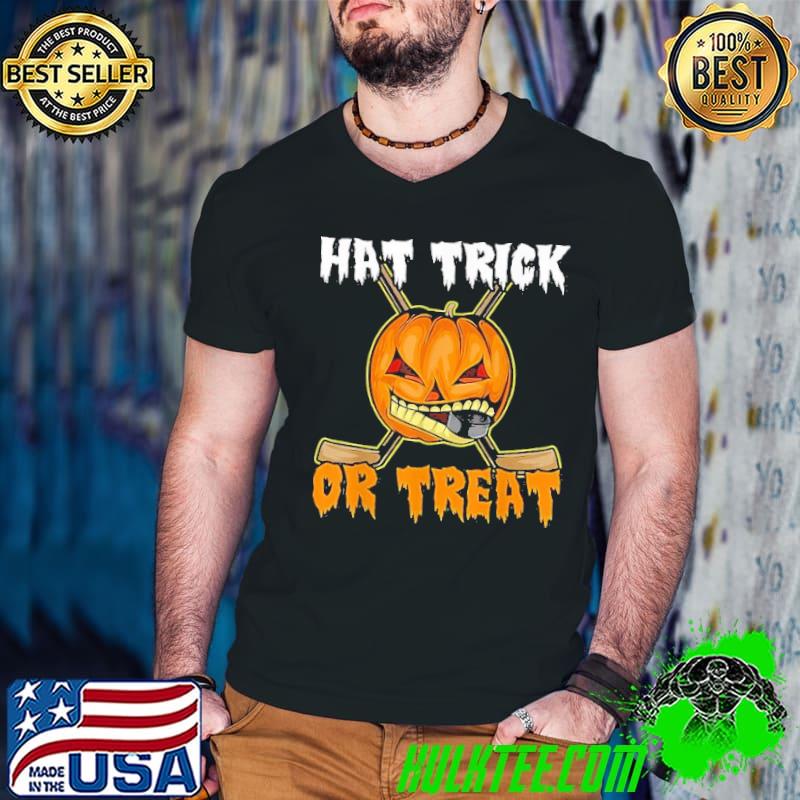 Halloween Hockey Hat Trick Or Treat Shirt