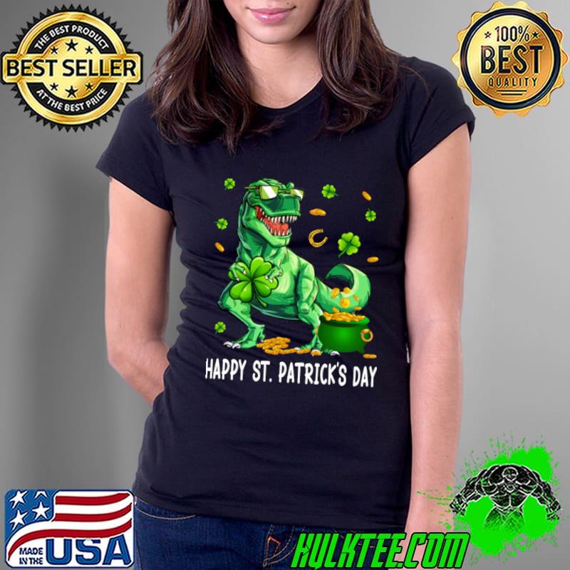 Happy St Patricks Day Dinosaur T-Shirt