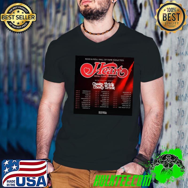 Heart Band Royal Flush Tour Date 2024 s Guys V Neck Heart Band Royal Flush Tour Date 2024 s Guys V Neck