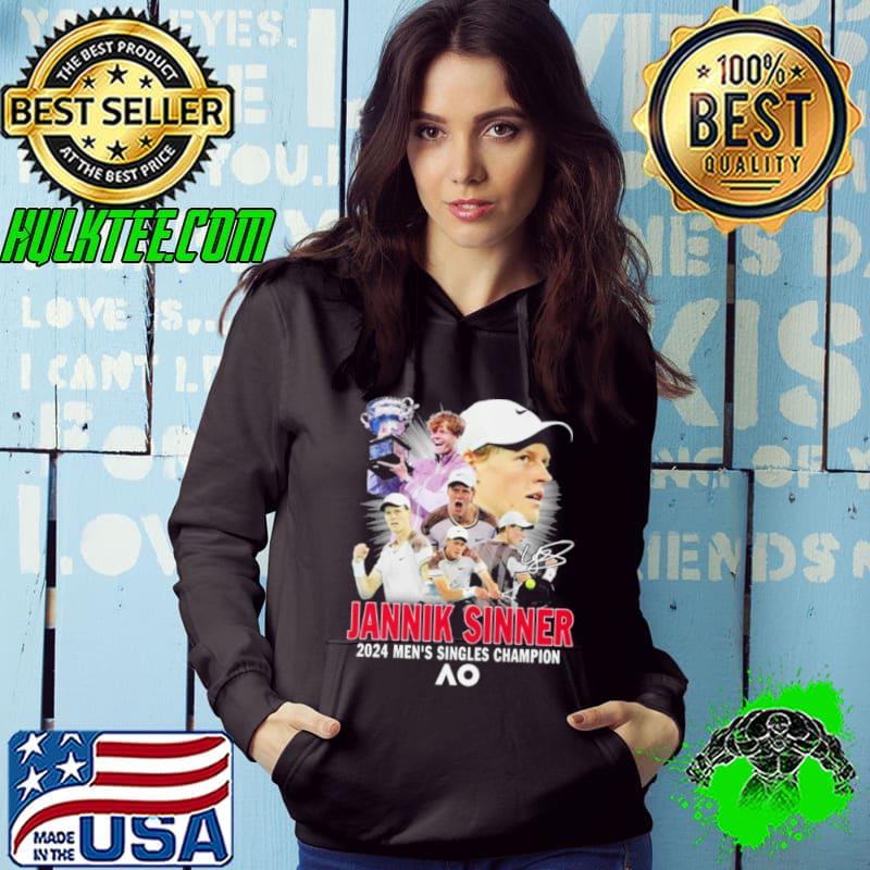 Jannik Sinner 2024 Men’s Singles Champion At Ao Signature s Hoodie Jannik Sinner 2024 Men’s Singles Champion At Ao Signature s Hoodie