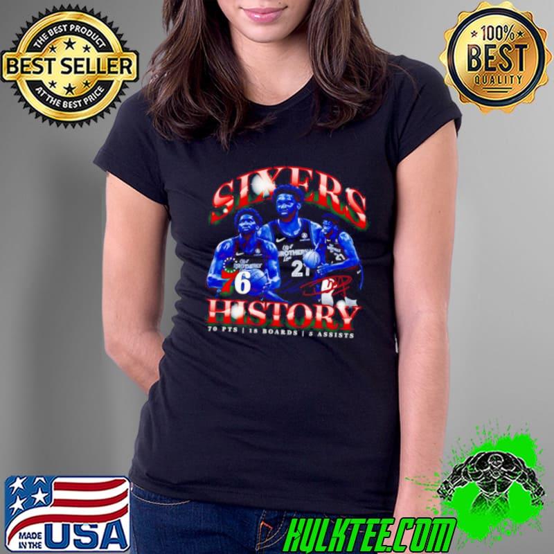 Joel Embiid Philadelphia 76ers sixers history shirt