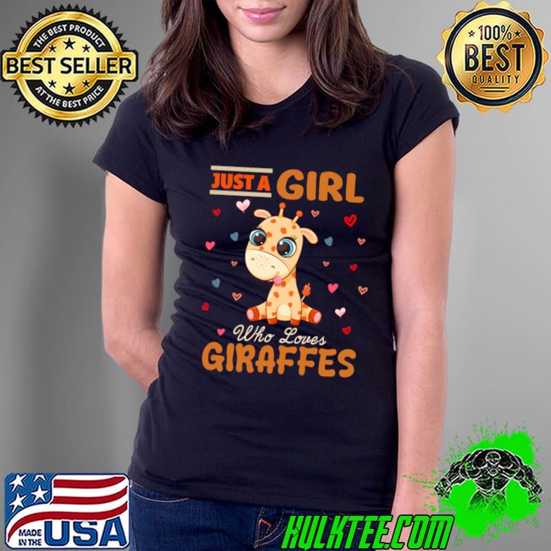 Just A Girl Who Loves Giraffes Goddess Embrace Nature's Beauty T-Shirt