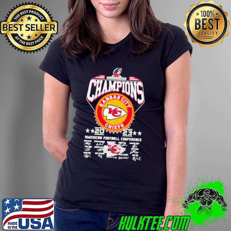 Kansas City Chiefs Champions 2023 American Football Conference Signatures shirt