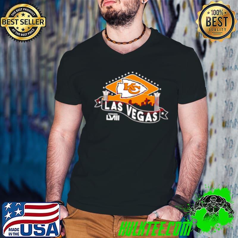 Kansas City Chiefs football Las Vegas super bowl LVIII football shirt
