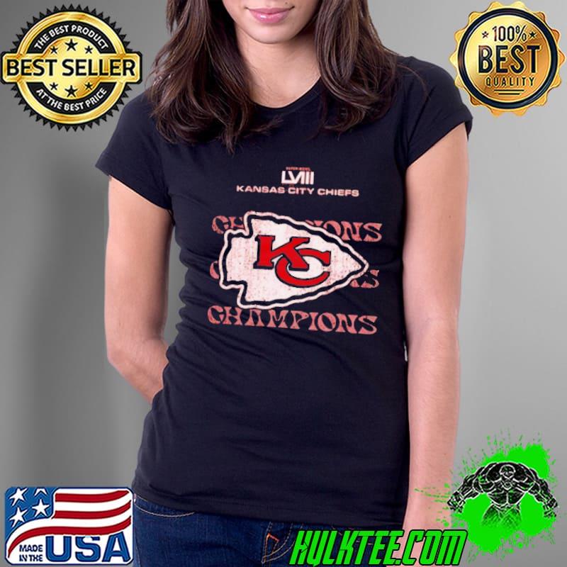 Kansas City Chiefs Majestic Threads Super Bowl LVIII Champions Retro Repeat-shirt