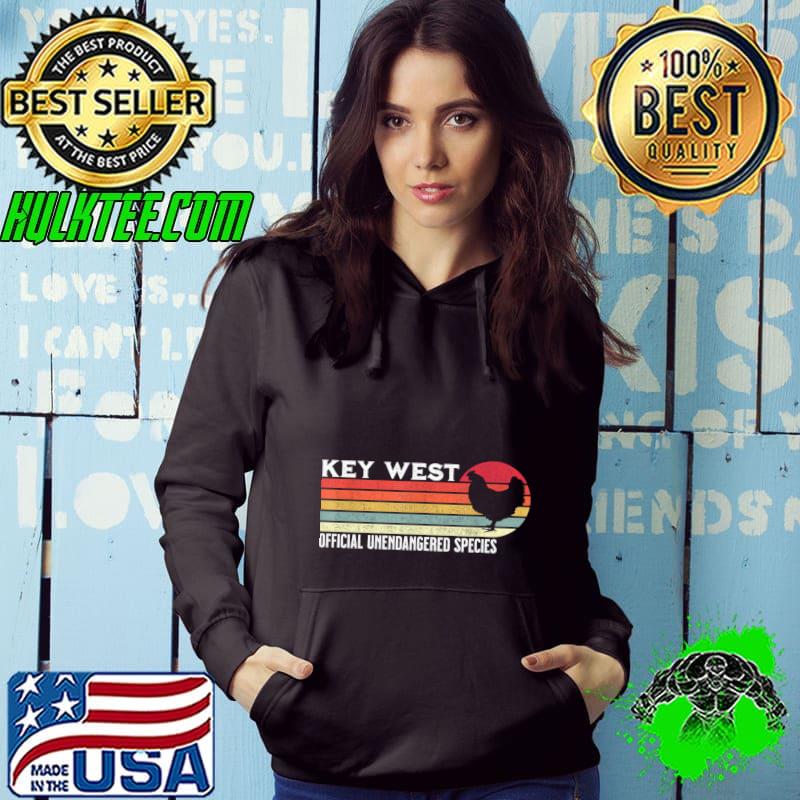 Key West Florida Official Unendangered Species Chicken Vintage Sunset T-Shirt
