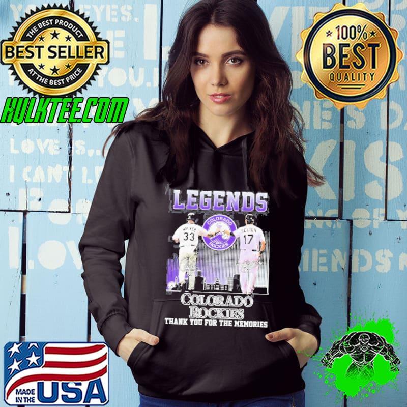 Legends Colorado Rockies Walker And Helton Signatures Thank You For The Memories Shirt