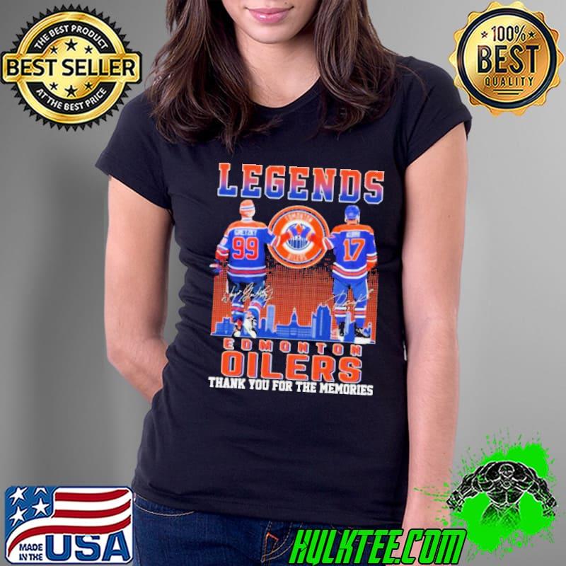Legends Edmonton Oilers Wayne Gretzky And Jari Kurri Thank You For The Memories Signatures shirt