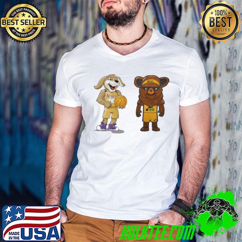 Los Angeles Lakers VS Utah Jazz NBA 2024 mascot cartoon basketball shirt