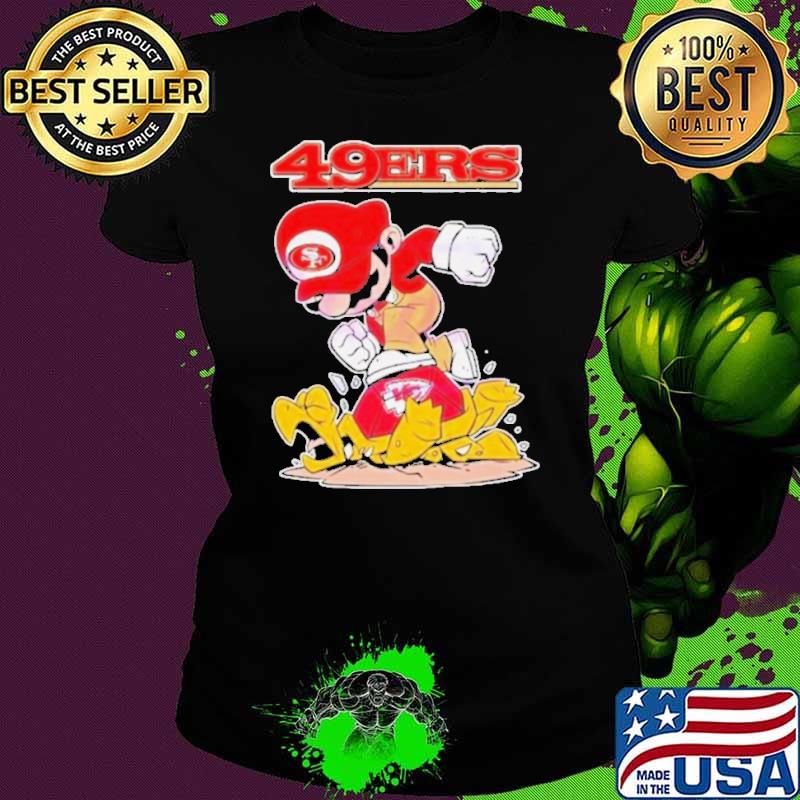 Mario 49ers Stomps On Kansas City Chiefs Shirt Ladies tee Mario 49ers Stomps On Kansas City Chiefs Shirt Ladies tee