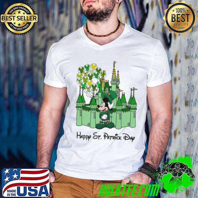 Mickey castle Disney Happy St. Patrick’s Day shirt