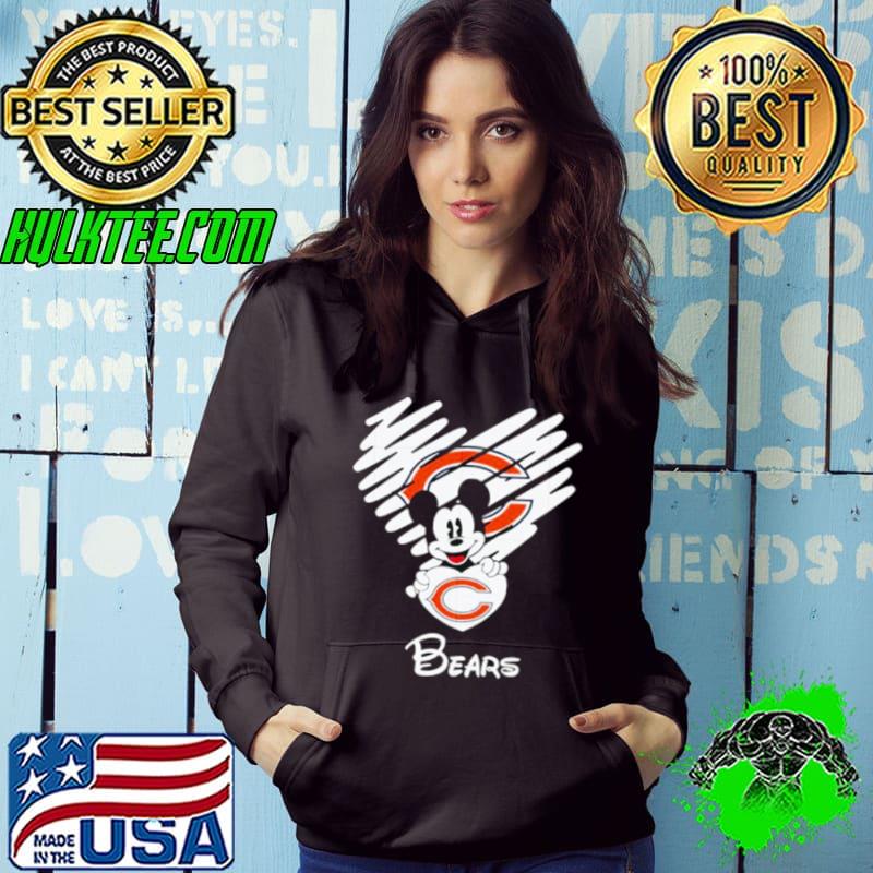 Mickey heart Chicago Bears shirt