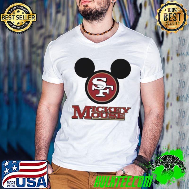 Mickey Mouse San Francisco 49ers Logo 2024 Shirt Guys V Neck Mickey Mouse San Francisco 49ers Logo 2024 Shirt Guys V Neck