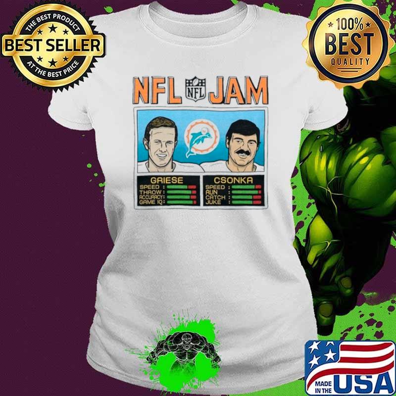NFL Jam Miami Dolphins Griese and Csonka retro shirt
